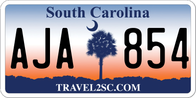 SC license plate AJA854