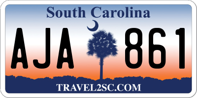 SC license plate AJA861