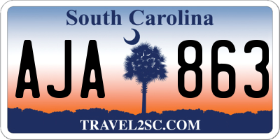 SC license plate AJA863