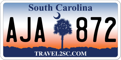 SC license plate AJA872