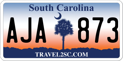 SC license plate AJA873