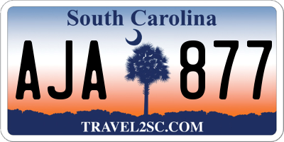 SC license plate AJA877