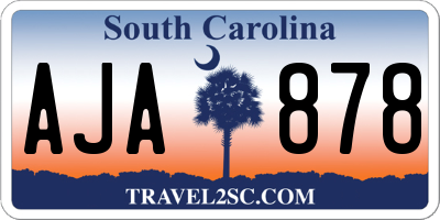 SC license plate AJA878
