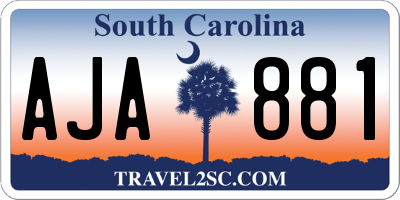 SC license plate AJA881