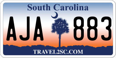 SC license plate AJA883