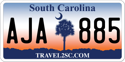 SC license plate AJA885