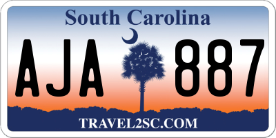 SC license plate AJA887