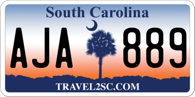 SC license plate AJA889