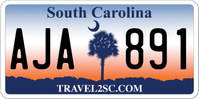 SC license plate AJA891