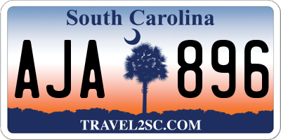 SC license plate AJA896