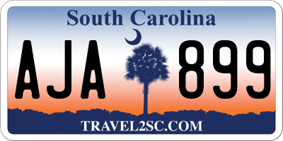 SC license plate AJA899