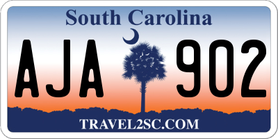 SC license plate AJA902