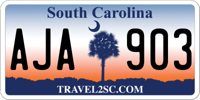 SC license plate AJA903