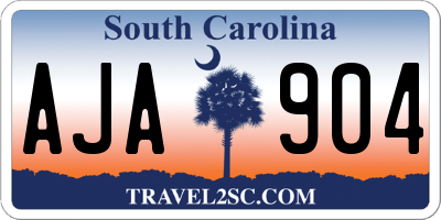 SC license plate AJA904