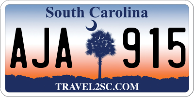 SC license plate AJA915