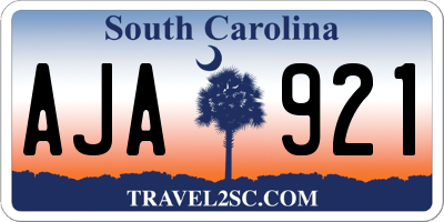 SC license plate AJA921