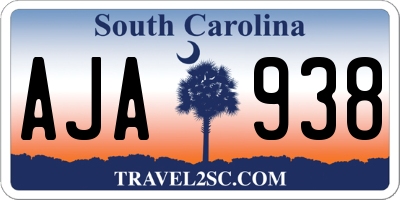 SC license plate AJA938