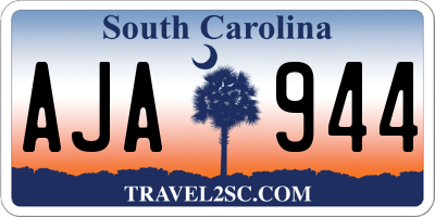 SC license plate AJA944