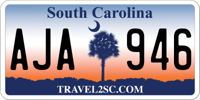 SC license plate AJA946