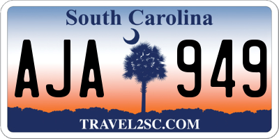 SC license plate AJA949