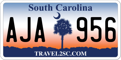 SC license plate AJA956