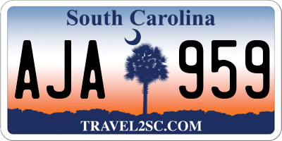 SC license plate AJA959