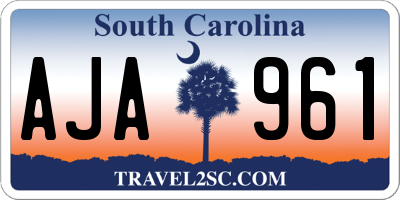 SC license plate AJA961