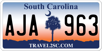 SC license plate AJA963