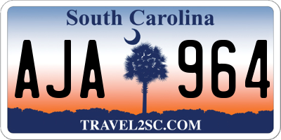 SC license plate AJA964