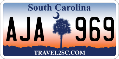 SC license plate AJA969