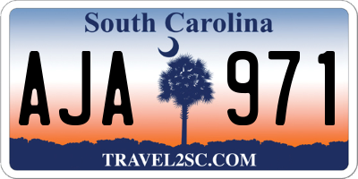 SC license plate AJA971