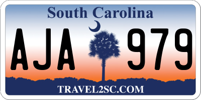 SC license plate AJA979