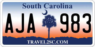 SC license plate AJA983