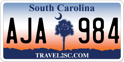 SC license plate AJA984