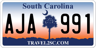 SC license plate AJA991