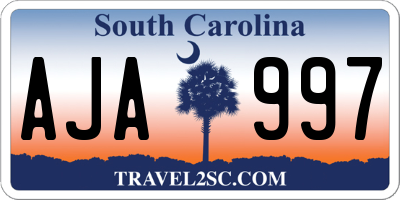 SC license plate AJA997