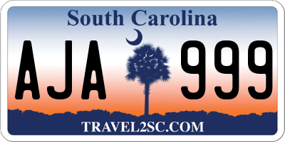 SC license plate AJA999