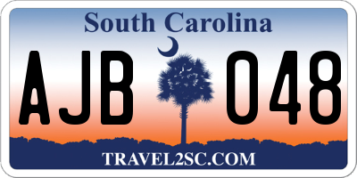 SC license plate AJB048