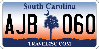 SC license plate AJB060