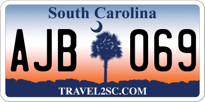 SC license plate AJB069