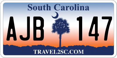 SC license plate AJB147