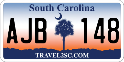 SC license plate AJB148
