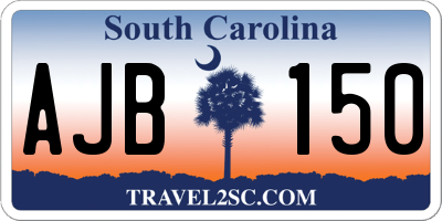 SC license plate AJB150