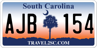 SC license plate AJB154