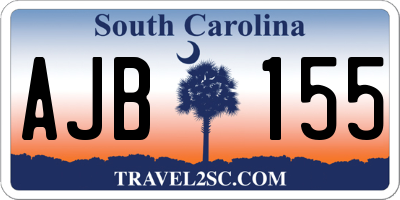 SC license plate AJB155