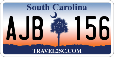 SC license plate AJB156