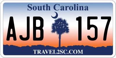 SC license plate AJB157