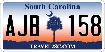 SC license plate AJB158
