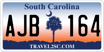 SC license plate AJB164