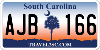 SC license plate AJB166